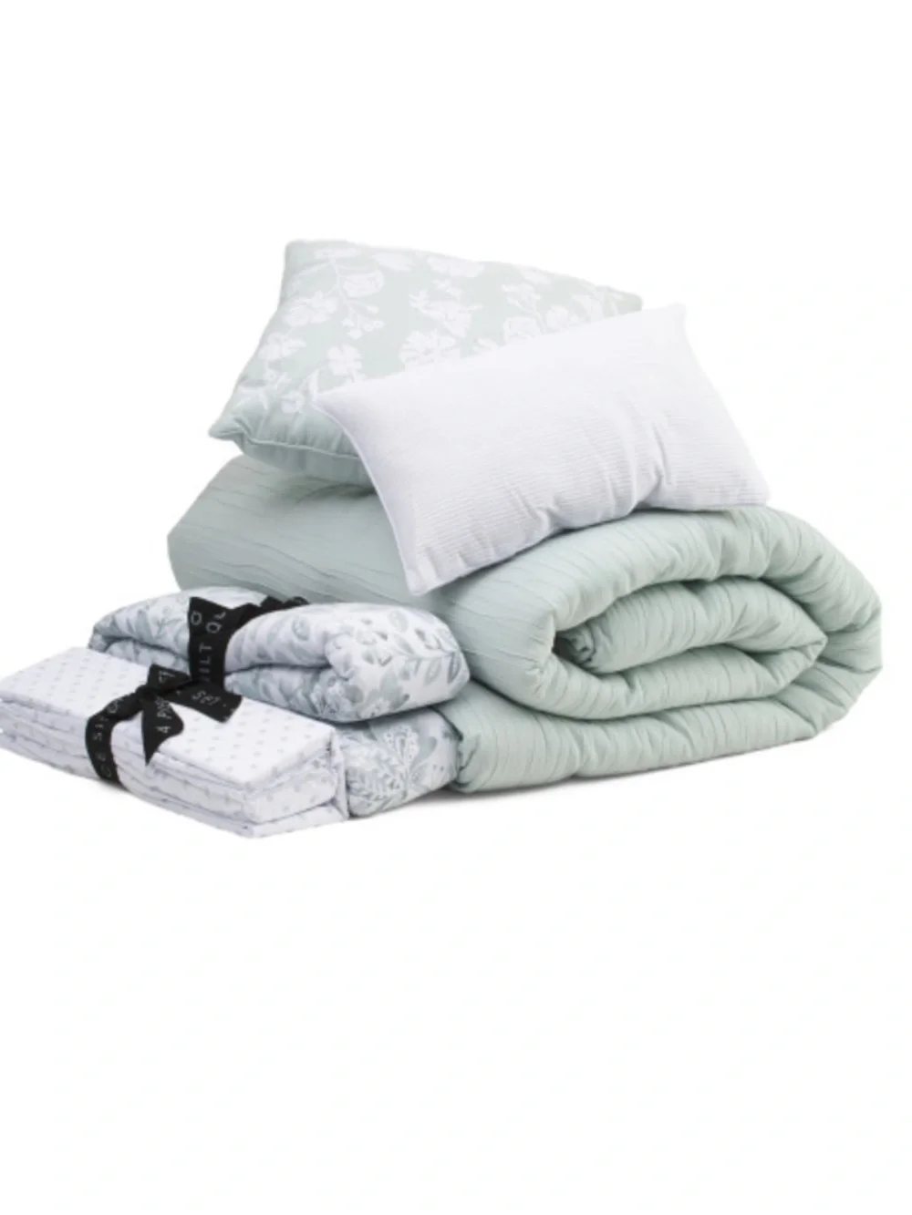 Restore Home 10-Piece Curated Bedroom Set - Sage Green & White